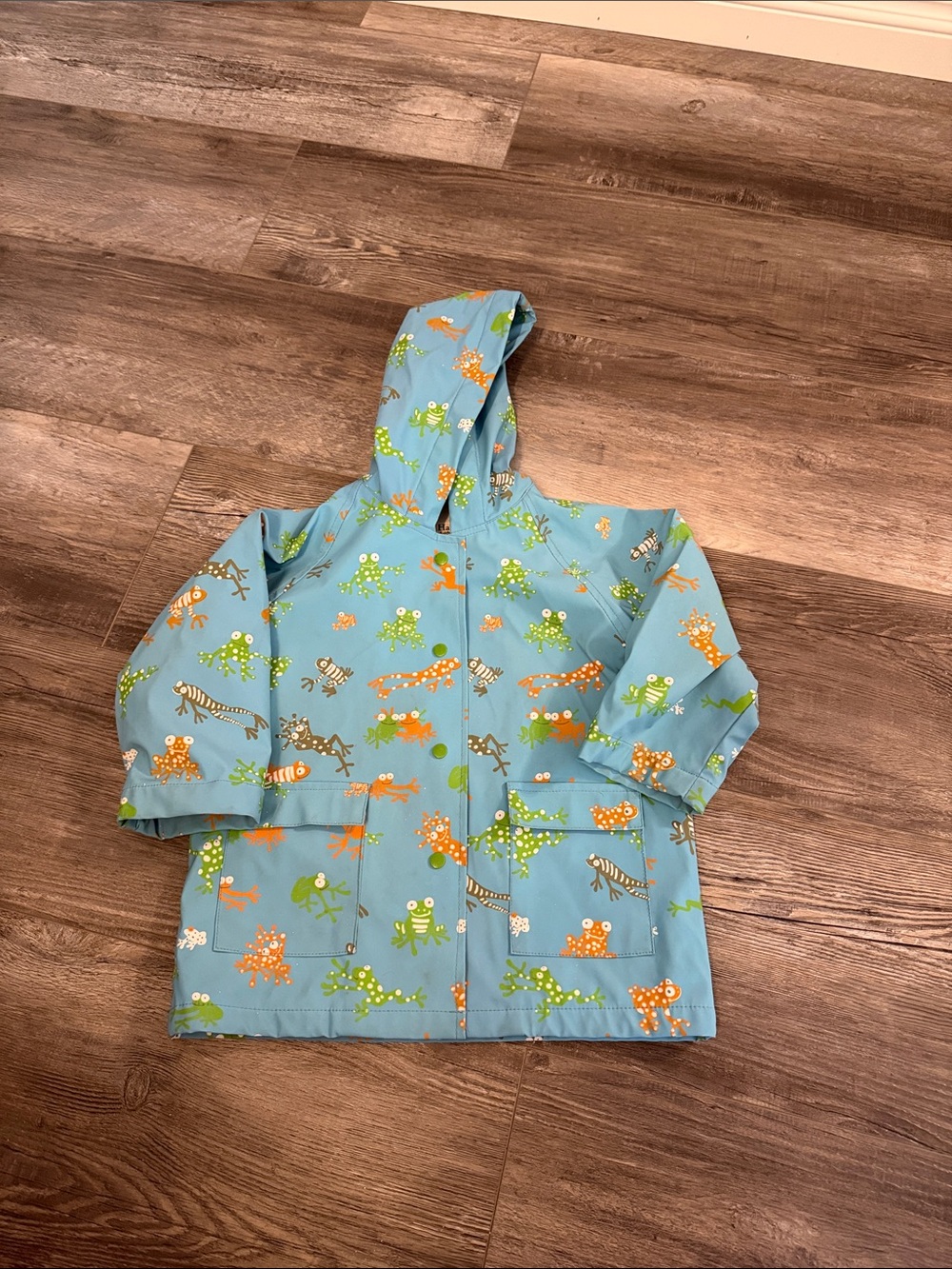Hatley Kids Blue Frog & Fish Hooded Raincoat